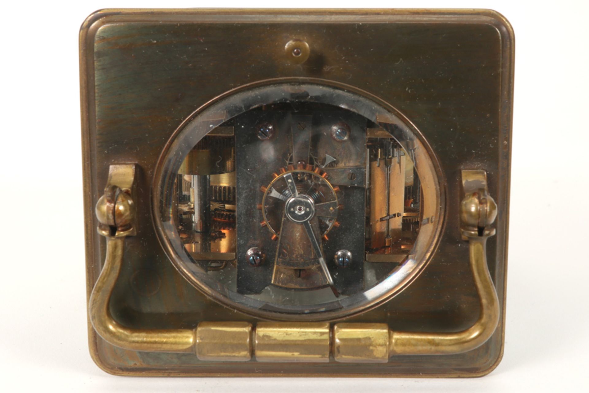 antique travel clock || Antieke reisklok - hoogte : 17,5 cm - Image 4 of 6