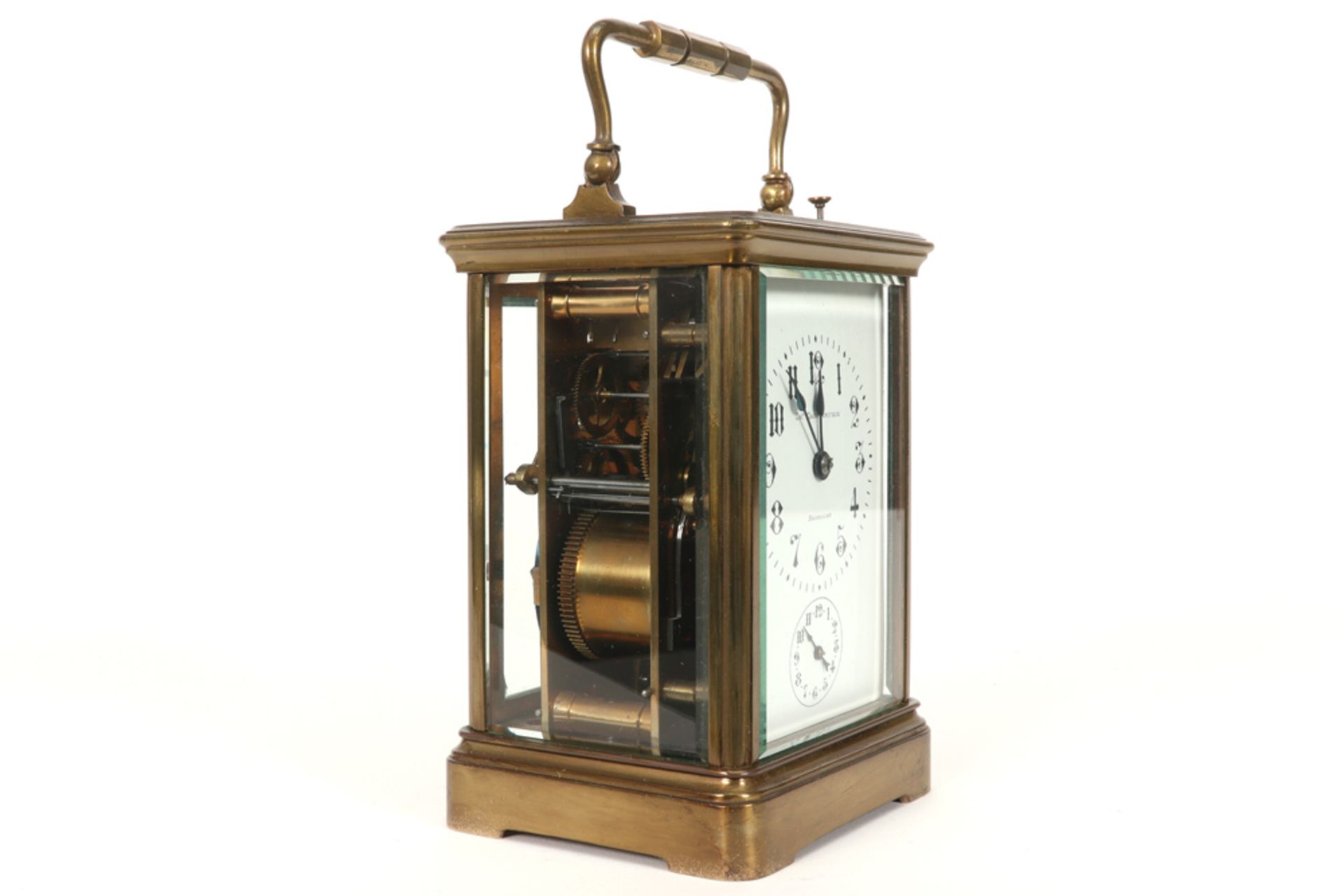 antique travel clock || Antieke reisklok - hoogte : 17,5 cm - Image 2 of 6