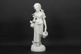 antique Polydor Comein signed sculpture in (biscuit-)porcelain || COMEIN POLYDOR (1848 - 1907)