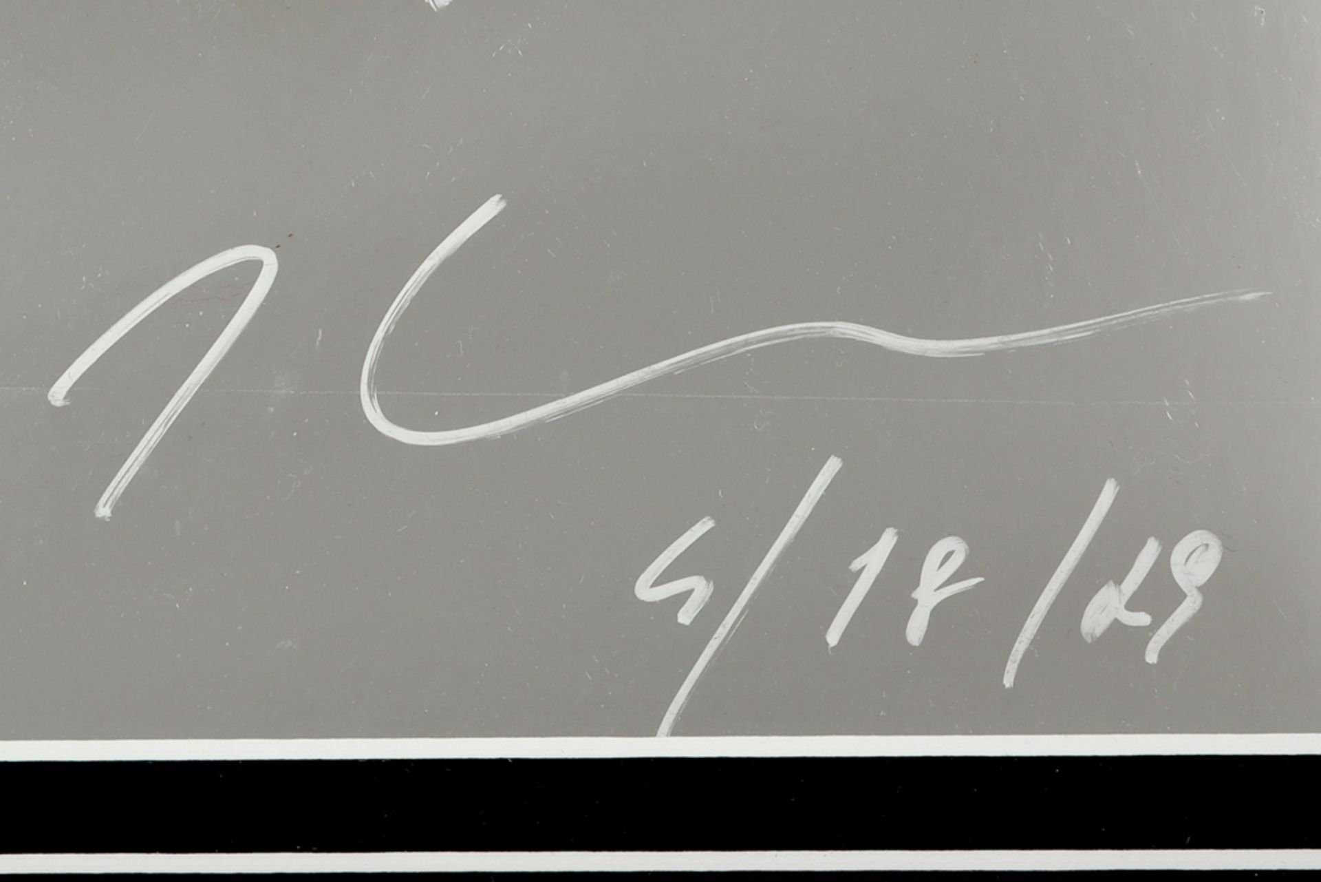 Jeff Koons signed drawing with an illegible date || KOONS JEF (° 1955) tekening met een compositie - Bild 2 aus 3