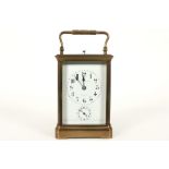 antique travel clock || Antieke reisklok - hoogte : 17,5 cm