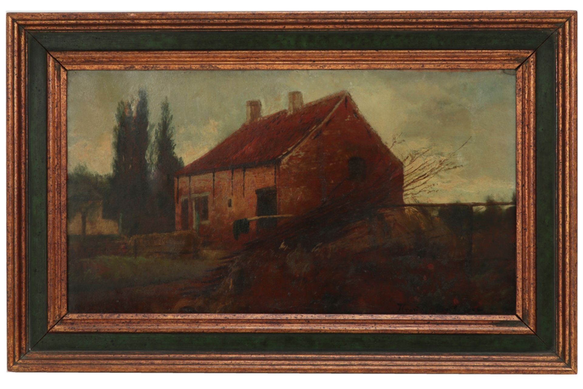 19th Cent. Belgian oil on canvas - signed henri De Braekeleer - certified on the back by the - Image 3 of 5