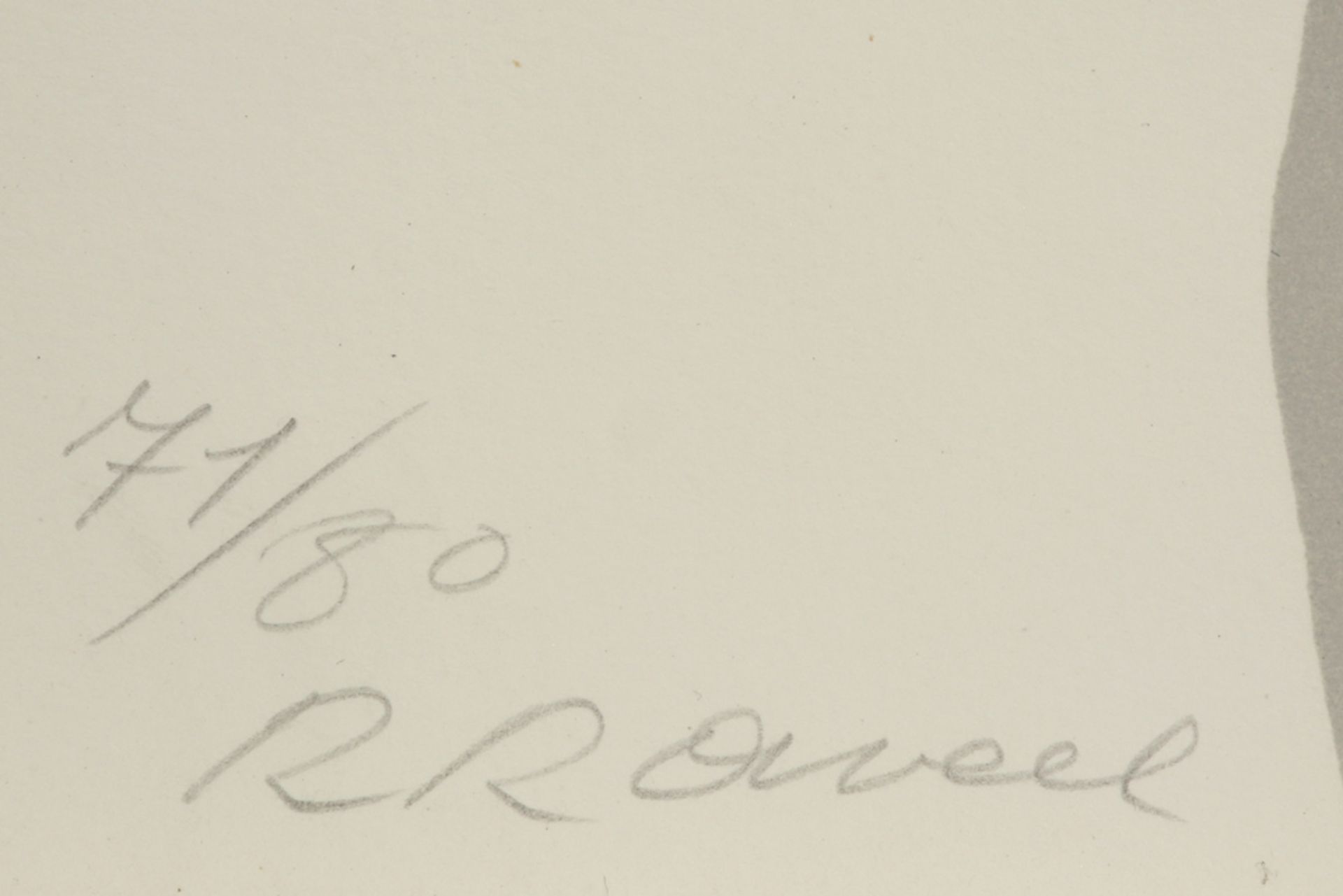 Roger Raveel signed screenprint || RAVEEL ROGER (1921 - 2013) zeefdruk n° 71/80 : "Profiel met - Bild 2 aus 2