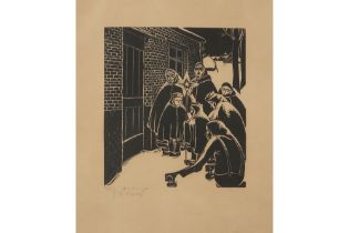 early 20th Cent. Belgian woodcut - signed Jan Frans Cantré || CANTRE JAN FRANS (1886 - 1931)
