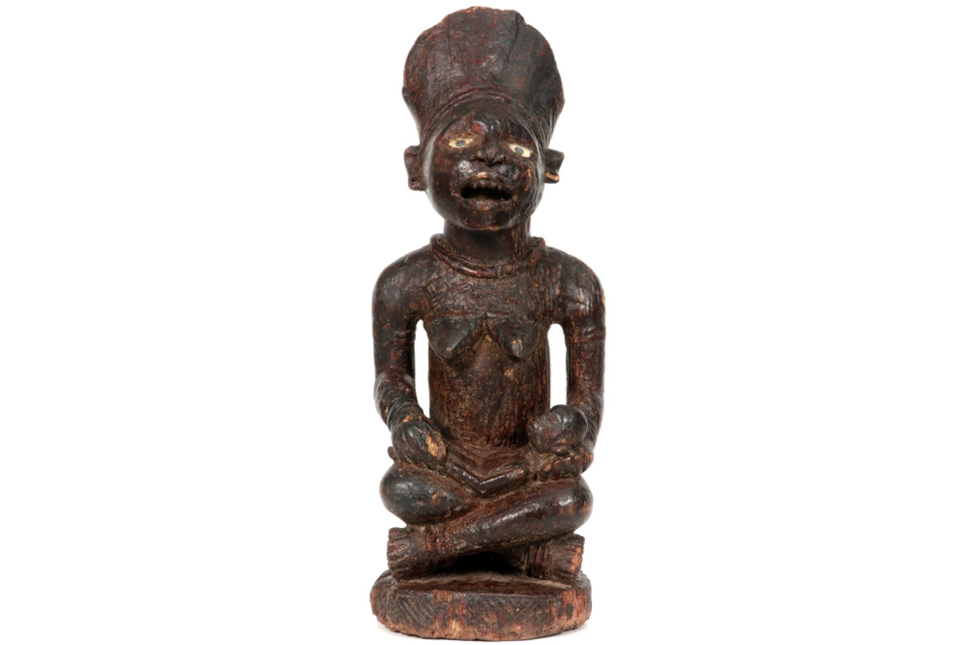 African Congolese "Phemba" maternity sculpture, collected around 1950 prov : former collection of
