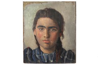 19th/20th Cent. Slovenian oil on board (on board) - attributed to Ivana Kobilca || KOBILCA IVANA (