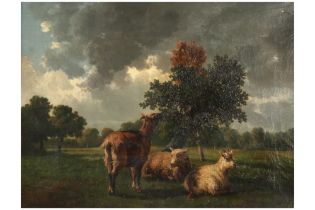 19th Cent. Belgian oil on canvas - signed Louis Robbe || ROBBE LOUIS, FRANÇOIS, DOMINIQUE (1806 -