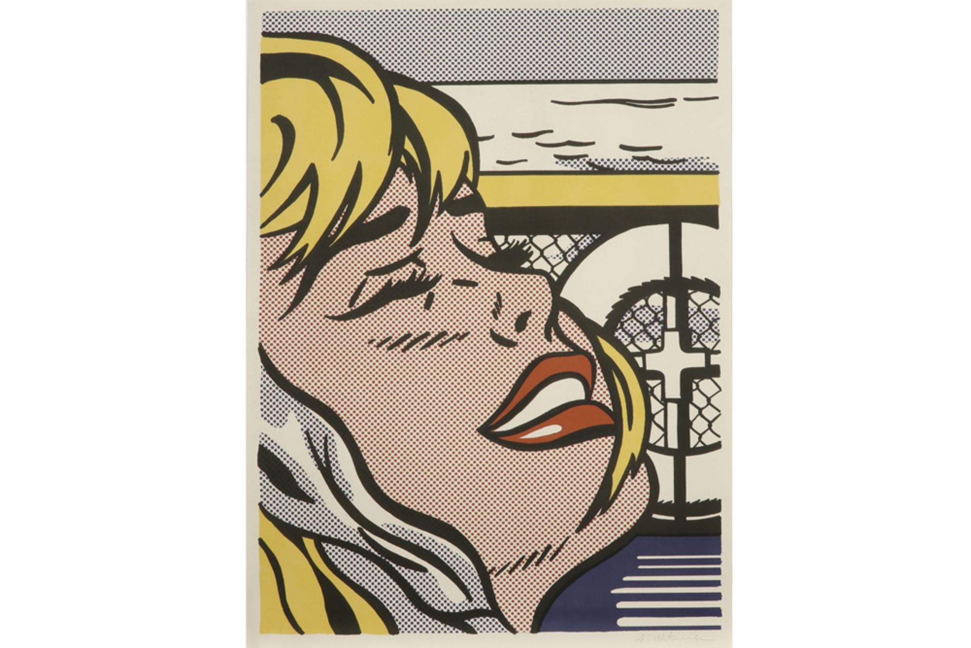 Roy Lichtenstein signed "Shipboard Girl" offset lithograph in colors || LICHTENSTEIN ROY (1923 -