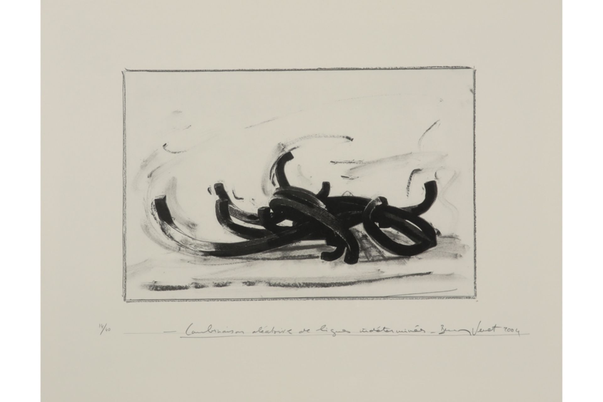 Bernar Venet signed print - titled and dated 2004 || VENET BERNAR (° 1941) print n° 14/40