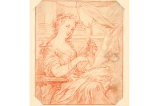 late 17th Cent. sanguine-drawing - attributed to/cercle of Caspar Nietscher || NIETSCHER CASPAR (