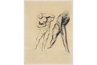 20th Cent. Belgian charcoal drawing - signed Eugène Dodeigne || DODEIGNE EUGENE (1923 - 2015)