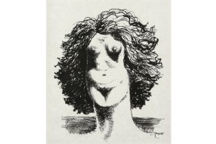 René Magritte plate signed "le Viol" etching || MAGRITTE RENÉ (1898 - 1967) ets n° 118/950 : "Le