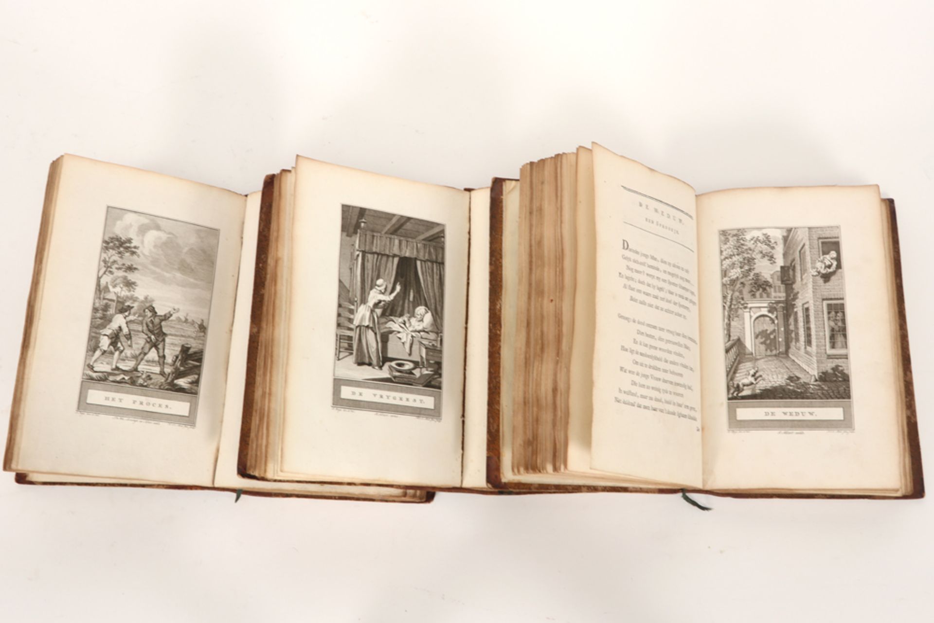 18th Cent. series of three books bound in leather - with a lot of engravings || Achttiende eeuwse - Bild 4 aus 4