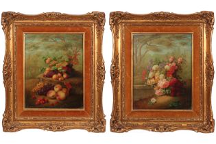 two 19th Cent. Belgian oil on panel - signed L. Eggericks || EGGERICKS L. (België - 19° EEUW) twee