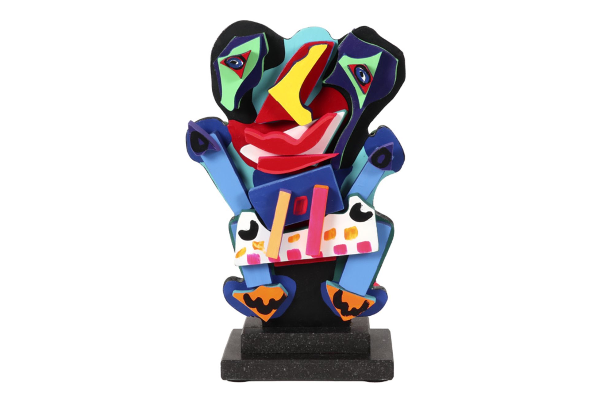 20th Cent. Roja Ting sculpture in painted MDF dd 2018 - signed and with certificate || ROJA - Image 4 of 9