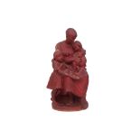 antique Belgian sculpture in terracotta - signed Alfons Van Beurden || VAN BEURDEN ALFONS I (