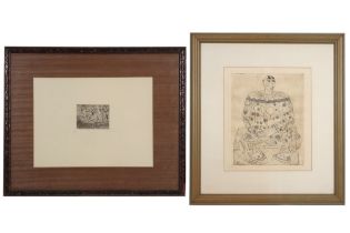 two Floris Jespers etchings - one is plate signed and one is signed || JESPERS FLORIS (1889 -