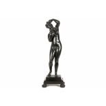 antique "Grand Tour" sculpture in bronze with an Ancient Rome style depiction of a bathing
