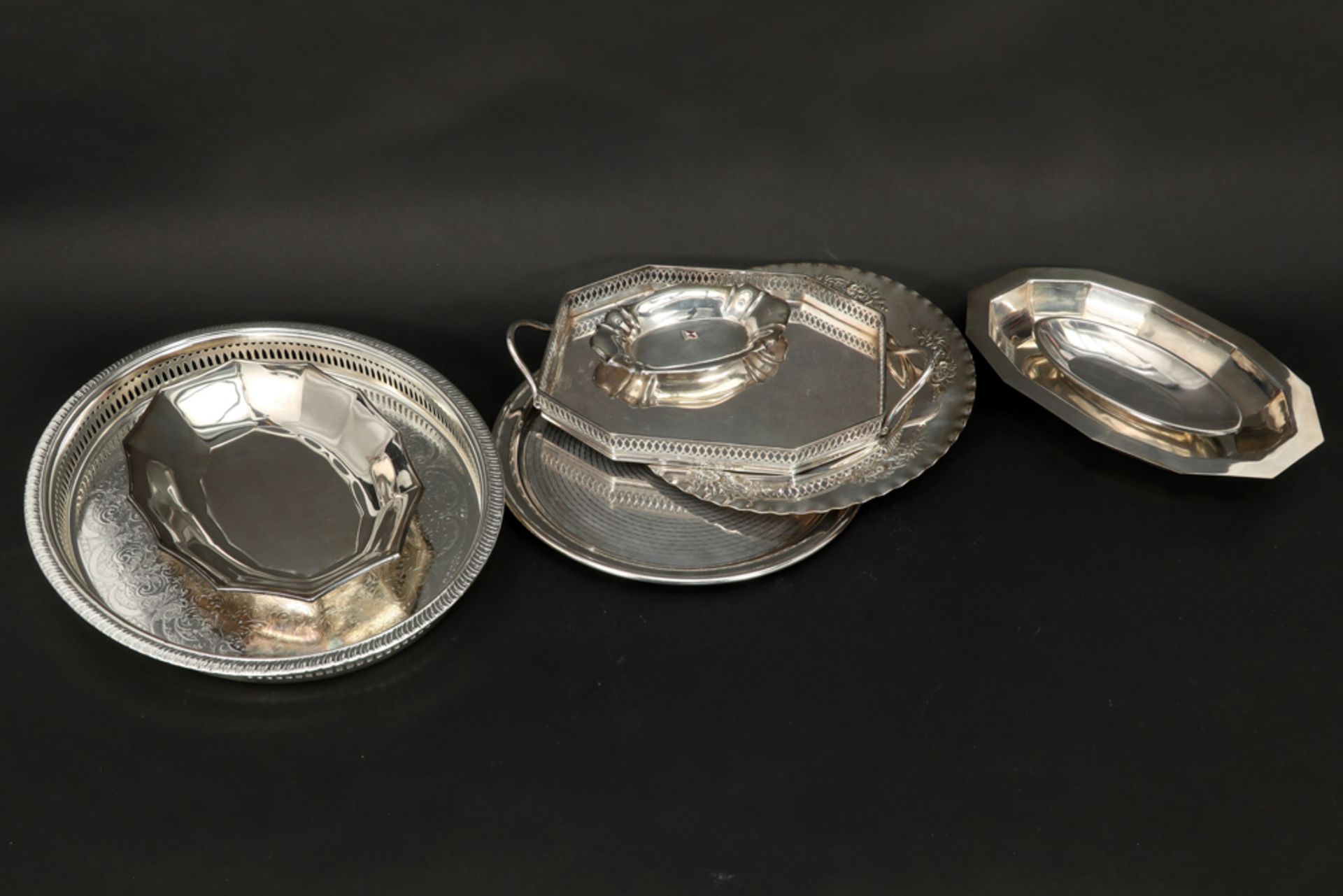 several silverplated items || Lot verzilverd metaal - Bild 4 aus 5