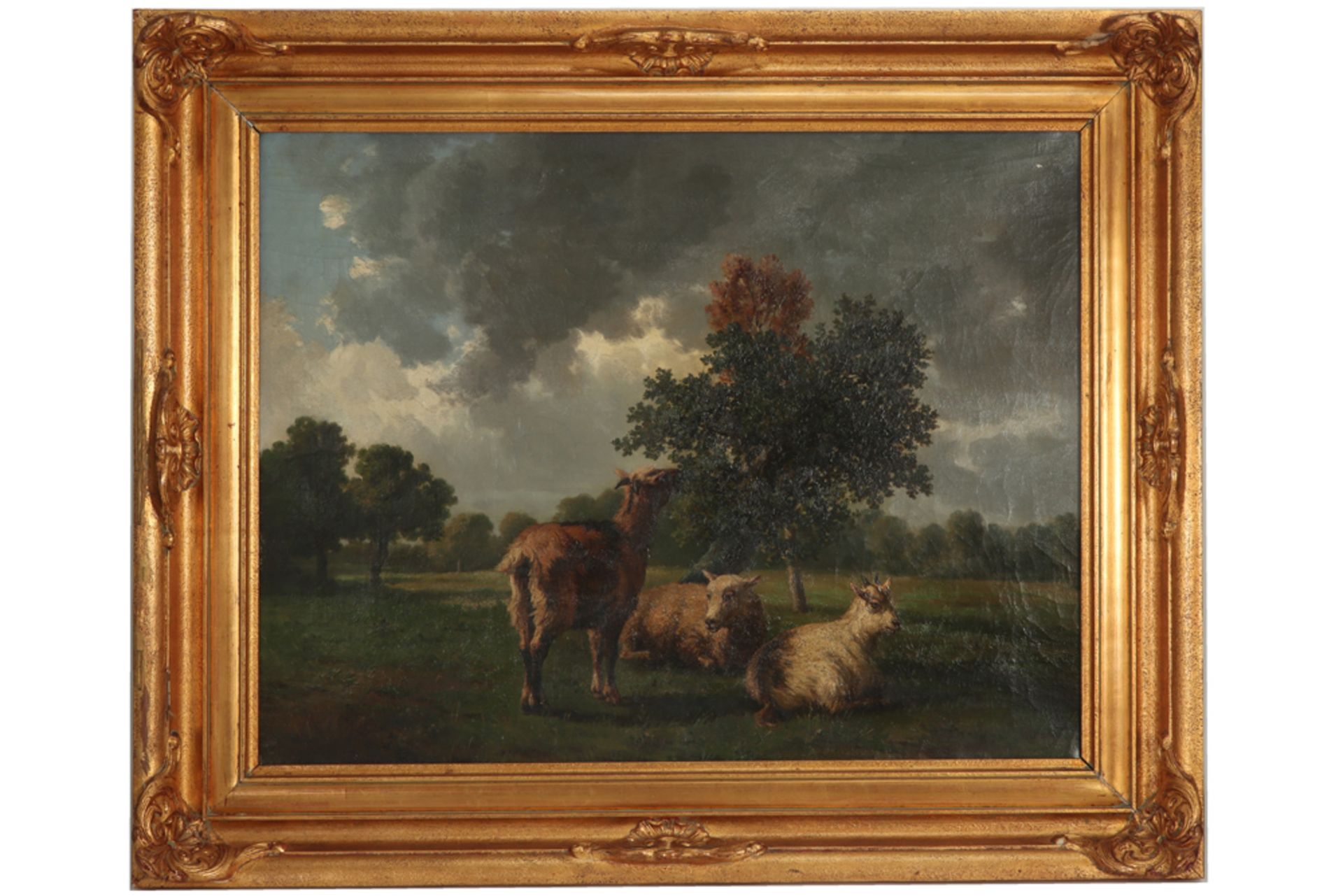 19th Cent. Belgian oil on canvas - signed Louis Robbe || ROBBE LOUIS, FRANÇOIS, DOMINIQUE (1806 - - Image 3 of 4