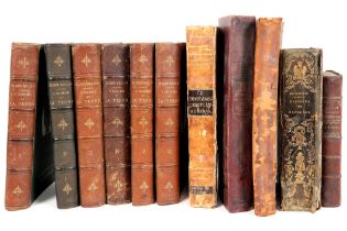 Several old books, amongst which a six piece series "L'homme et la terre" || Lot oude boeken met o.
