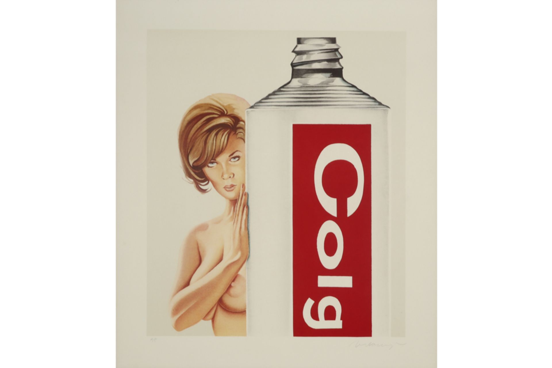 Mel Ramos signed typical Pop Art "Colgate" "AP" print in colors || MEL RAMOS (1935 - 2018) print