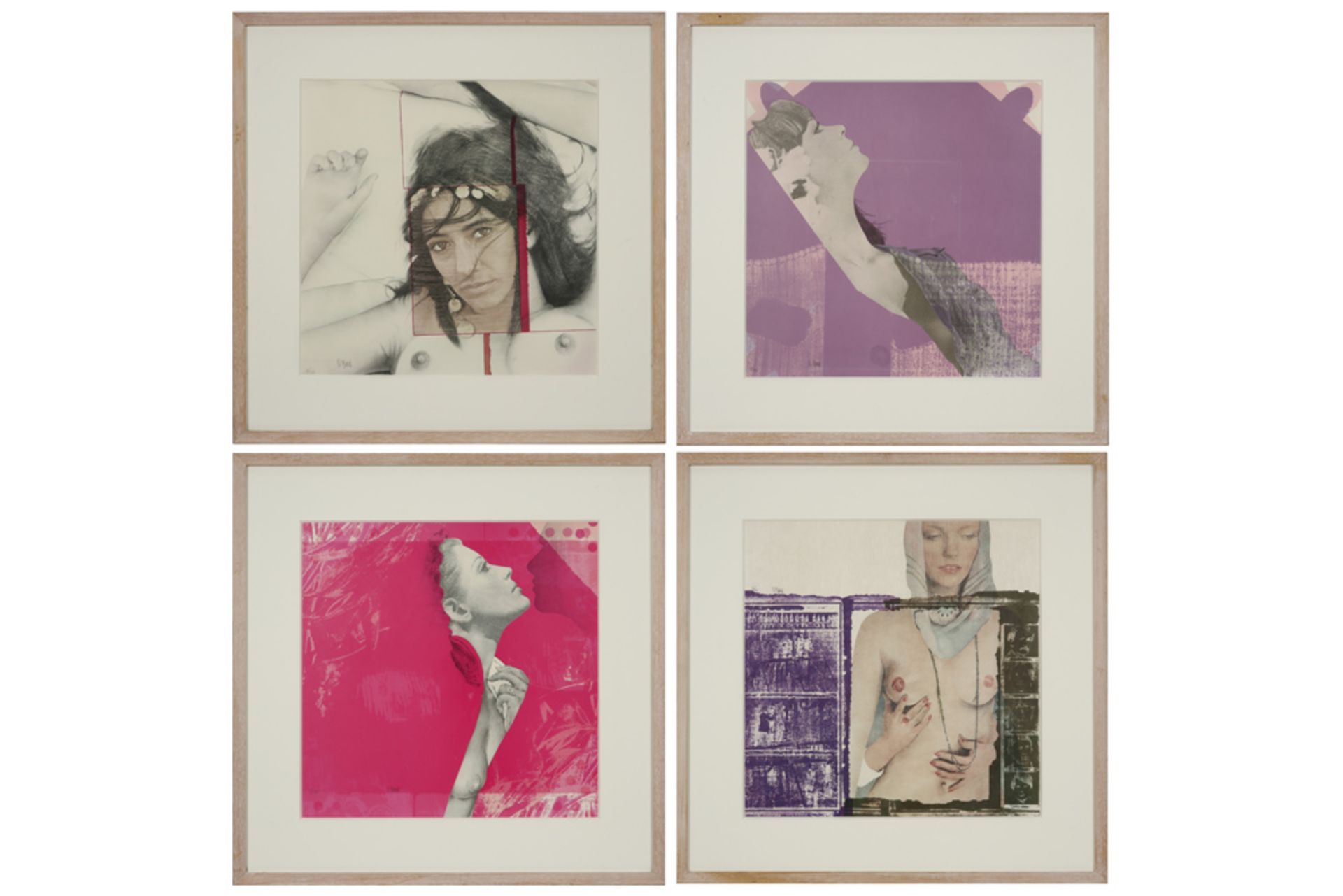 series of four screenprints - signed Pol Mara || MARA POL (1920 - 1998) reeks van vier zeefdrukken