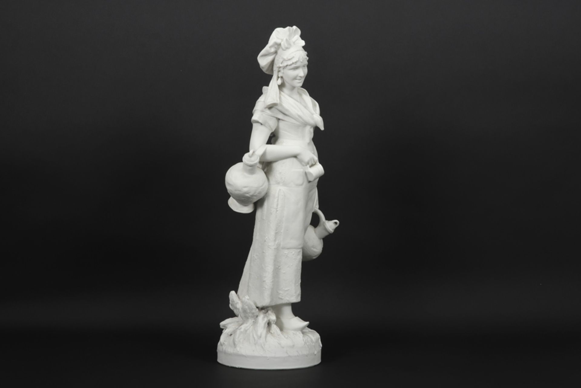 antique Polydor Comein signed sculpture in (biscuit-)porcelain || COMEIN POLYDOR (1848 - 1907) - Image 2 of 6