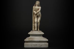 19th Cent. European sculpture in ivory - on a marble base - with European CITES certificate ||