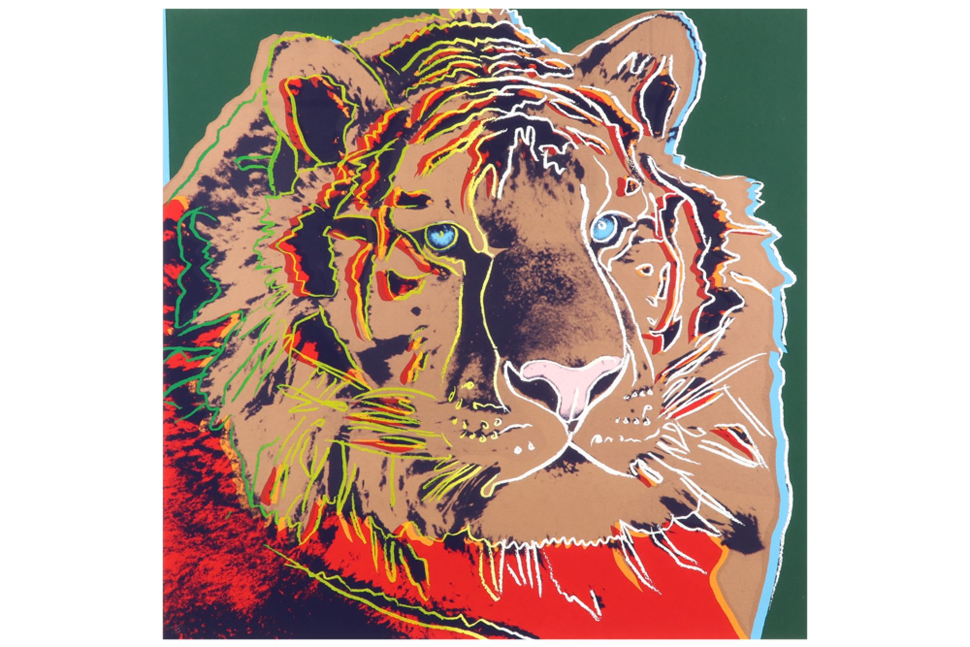 Andy Warhol "Tigre" silkscreen from the series "Endangered Species" with the blind stamp of Warhol's