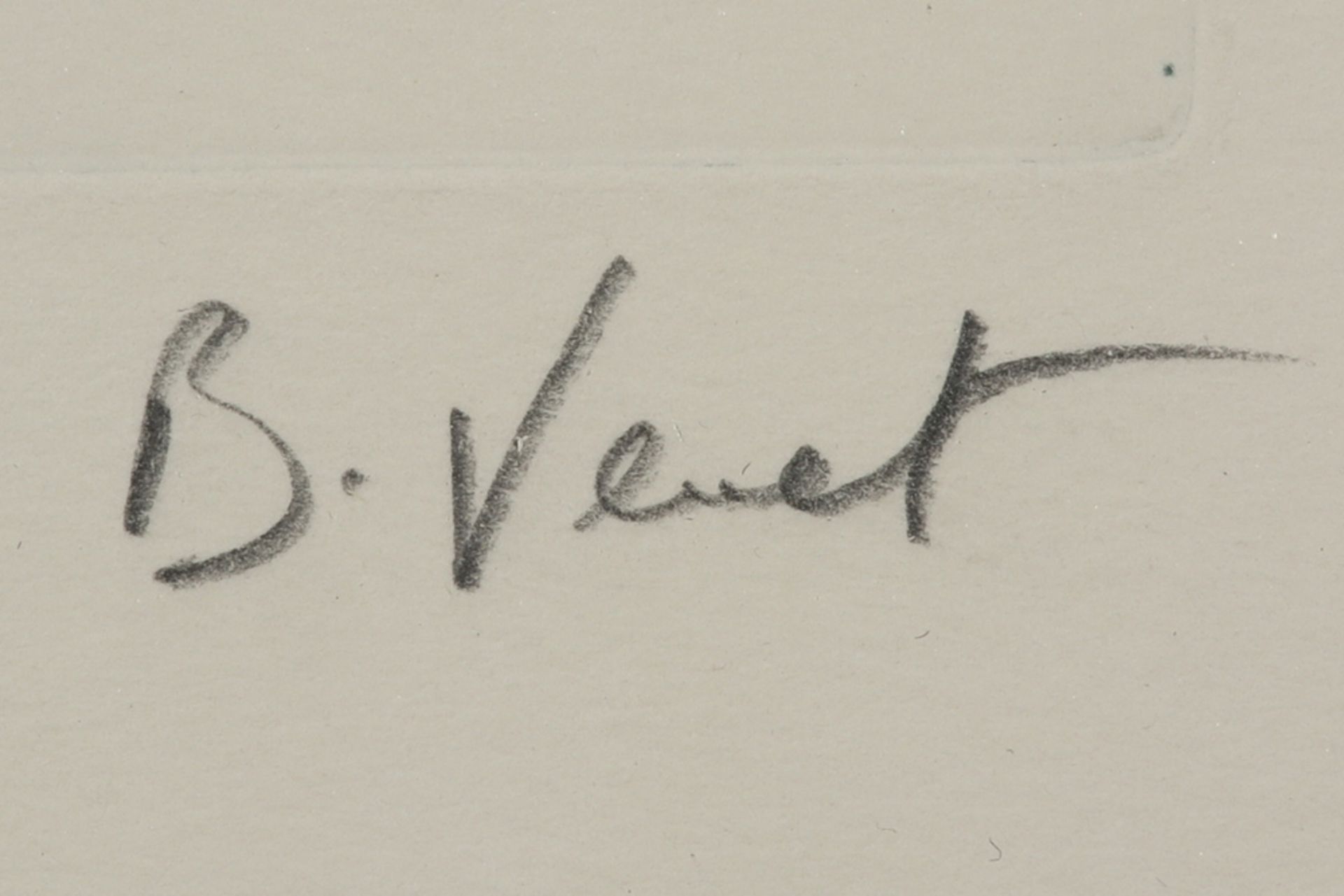 Bernar Venet signed etching || VENET BERNAR (° 1941) ets n° 61/90 met een typische compositie - 39 x - Image 3 of 3