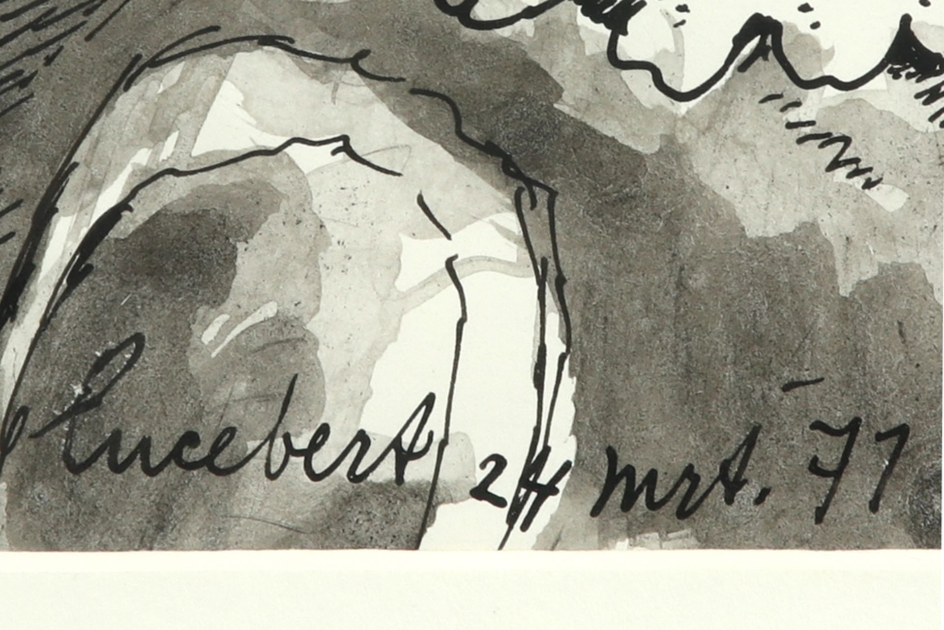 Lucebert signed and (19)71 dated ink drawing || LUCEBERT (1924 - 1994) inkttekening : "Clowns" - - Image 2 of 3