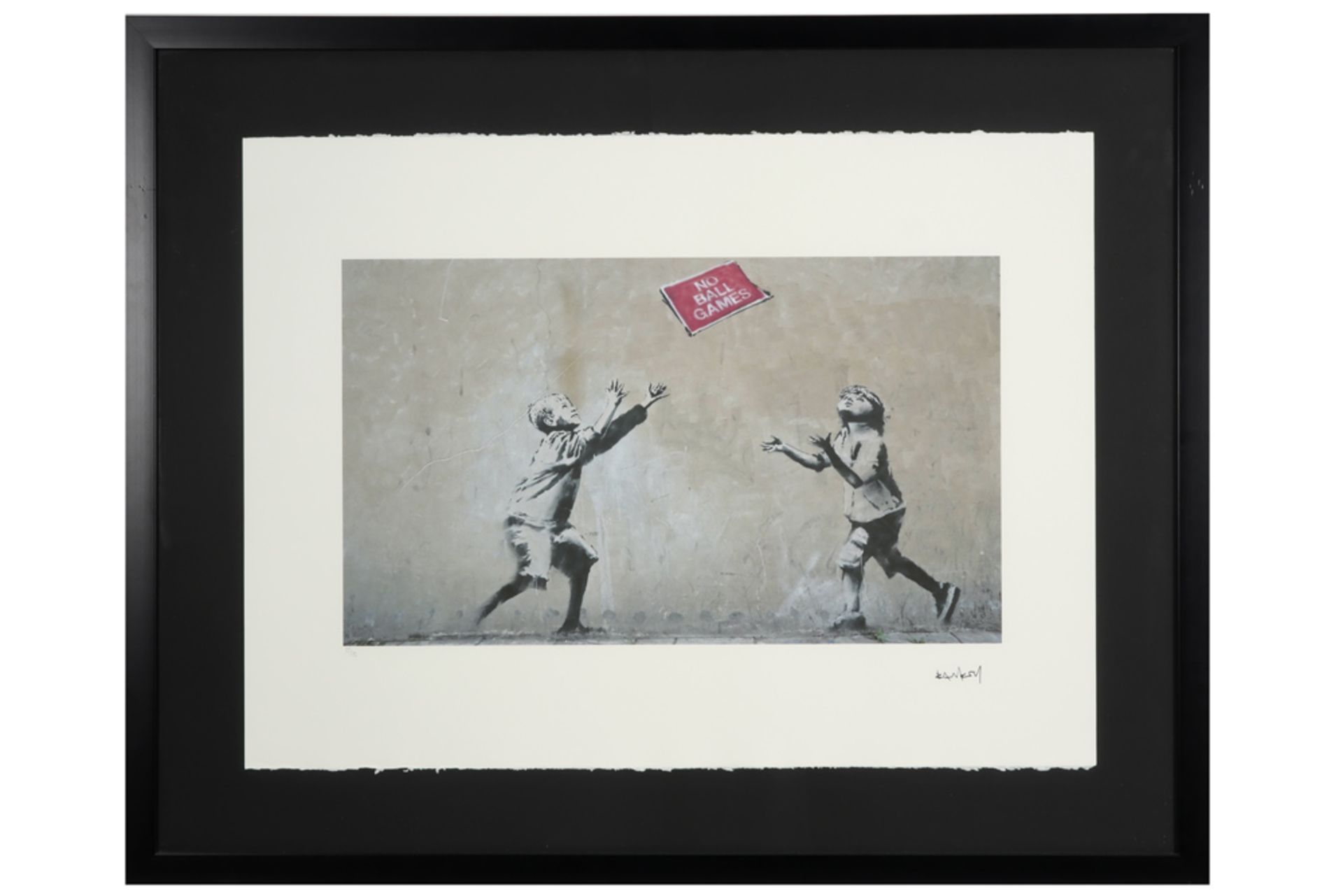 Banksy print - numbered and with name stamp || BANKSY (° 1973) (° 1973) print in kleuren n° 55/ - Image 3 of 3