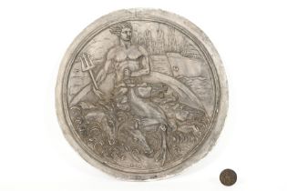 20th Cent. Belgian plaster bas relief with matching bronze medal - signed Carl De Cock || DE COCK