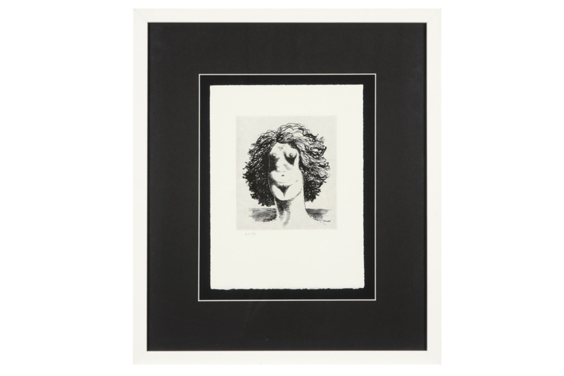René Magritte plate signed "le Viol" etching || MAGRITTE RENÉ (1898 - 1967) ets n° 118/950 : "Le - Image 3 of 3