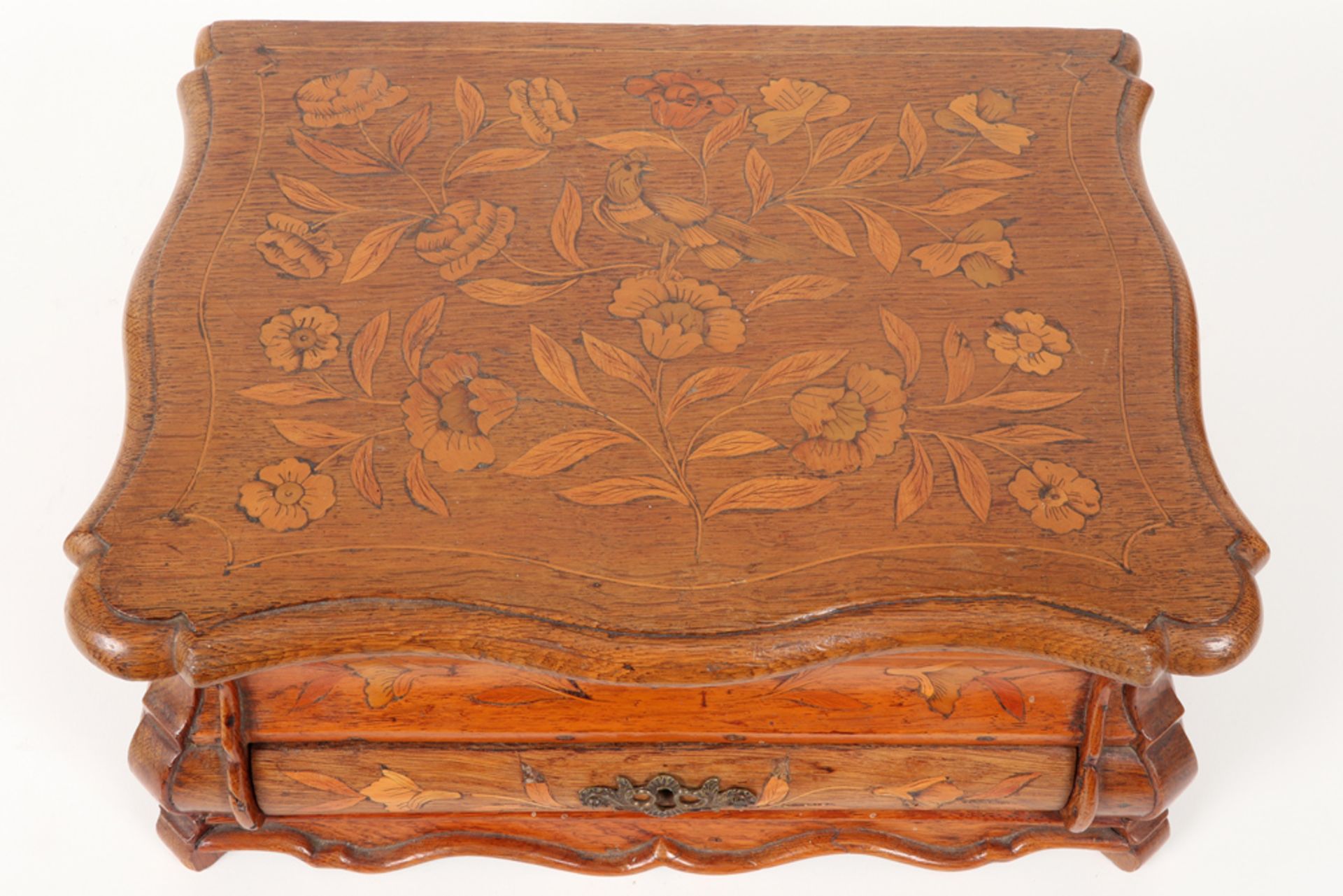 18th Cent. Dutch Louis XV style documents box in marquetry || Achttiende eeuws Hollands Lodewijk XV- - Image 3 of 3