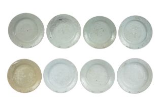 eight early 17th Cent. Chinese plates from the shipwreck "Binh Thuan" (a boat that sank off the