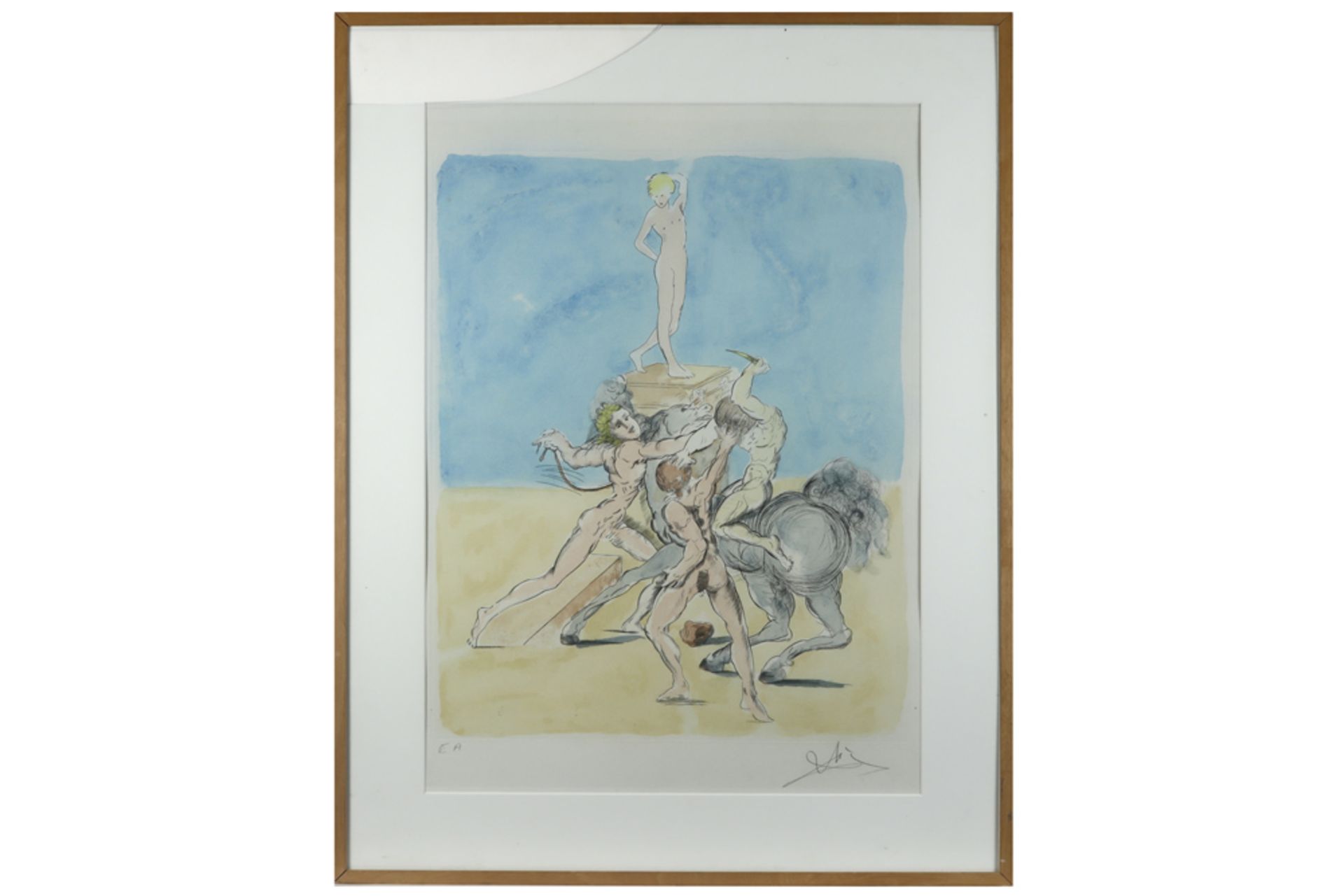 lithograph printed in colours - signed Salvador Dali || DALI SALVADOR (1904 - 1989) kleurlitho n° - Image 3 of 3