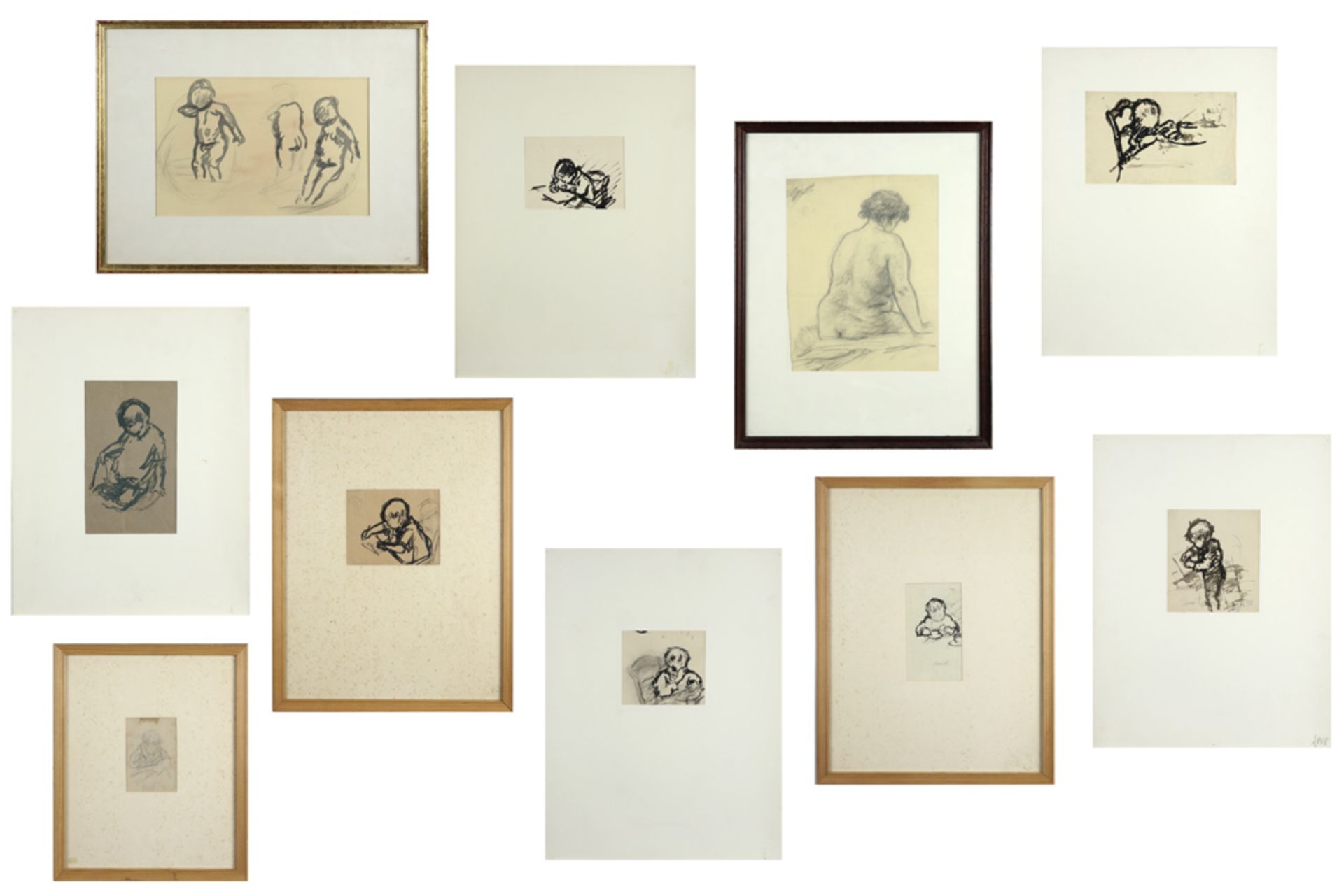 nine 20th Cent. Belgian drawings - with the monogram of Maurice Dupuis || DUPUIS MAURICE,