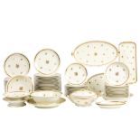 72 pcs Art Deco dinner set in Limoges marked porcelain || 72-delig Art Deco-servies in gemerkt