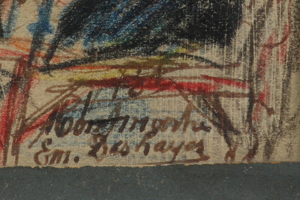 three French illegibly signed works in mixed media - dated 'Paris 1933' || Drie onleesbaar - Image 6 of 7