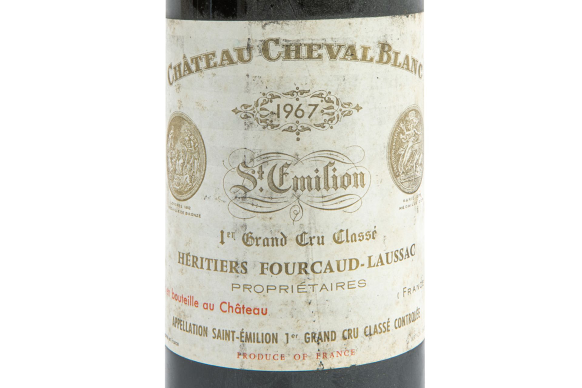 one bottle of "Château Cheval Blanc" dd 1967 || Fles "Château Cheval Blanc" van 1967 - Image 2 of 2