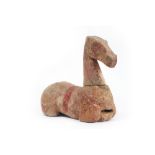 Chinese Han period tomb figure (horse with loose head) in earthenware || CHINA - HAN - DYNASTIE (206