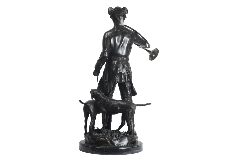 20th Cent. sculpture in bronze on a marble base - signed A. Moreau || MOREAU A. 20ste eeuwse - Image 3 of 5