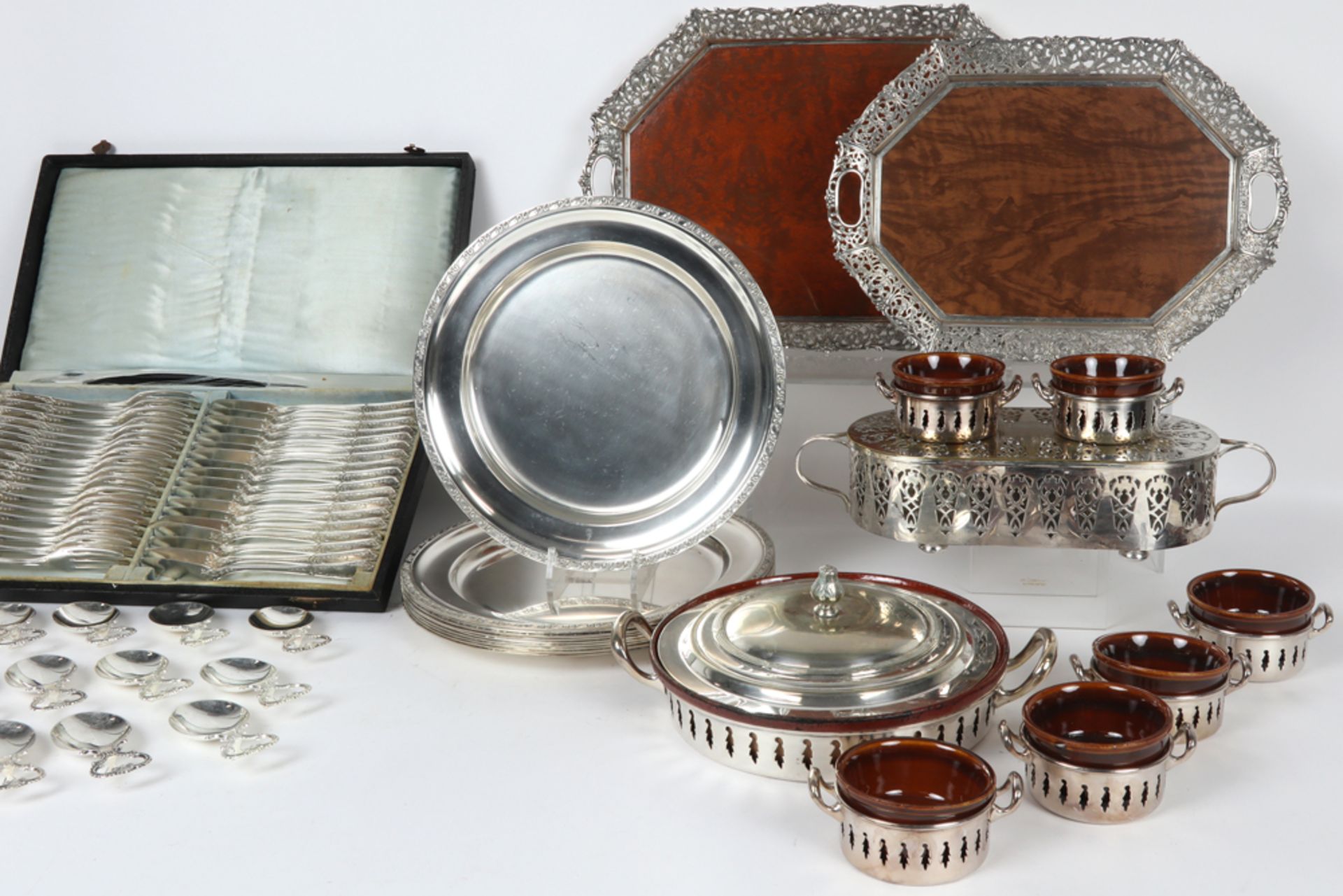 various lot of silverplated items || Varia verzilverd metaal waaronder Wiskeman - Bild 3 aus 5