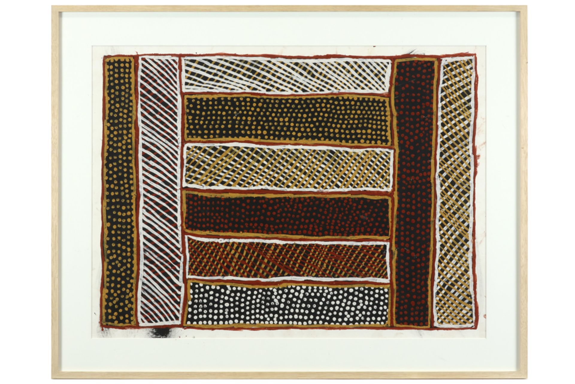 Australian Aboriginal Art from the Tiwi Islands : a painting by Jean-Baptist Apuatimi with - Bild 2 aus 2
