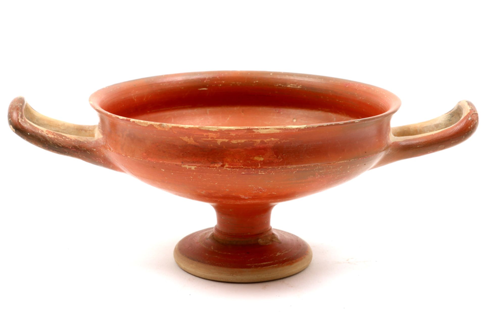 Ancient Greece "kylix" in brown/red varnished earthenware || OUD GRIEKENLAND - 4° EEUW BC zogenaamde - Bild 2 aus 4