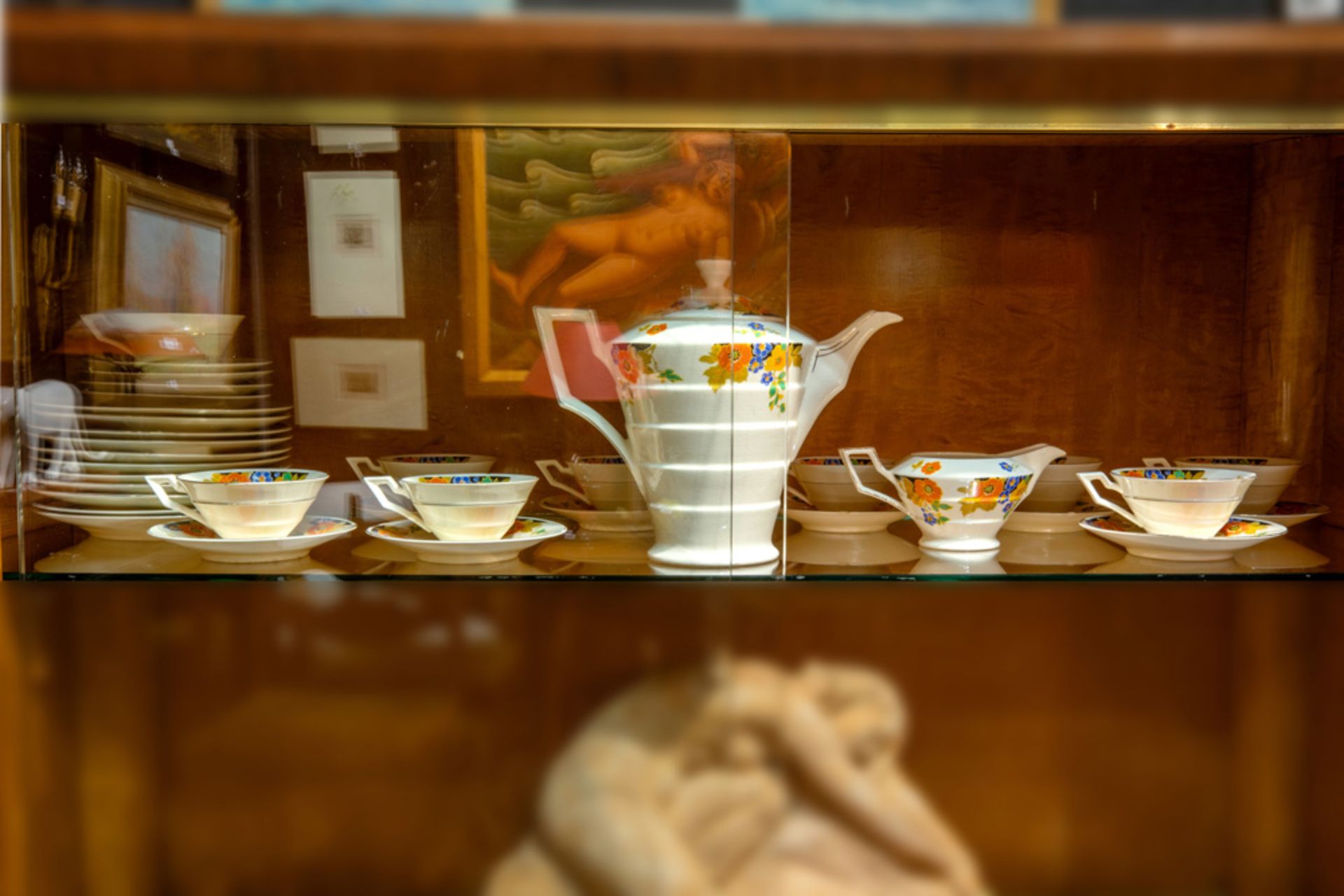 34 pcs Dutch Art Deco dinner set in Mosa marked ceramic || 34-delig Art Deco-eetservies in - Bild 4 aus 4