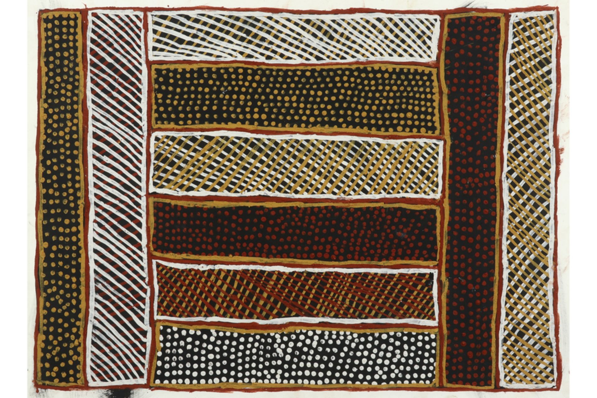 Australian Aboriginal Art from the Tiwi Islands : a painting by Jean-Baptist Apuatimi with