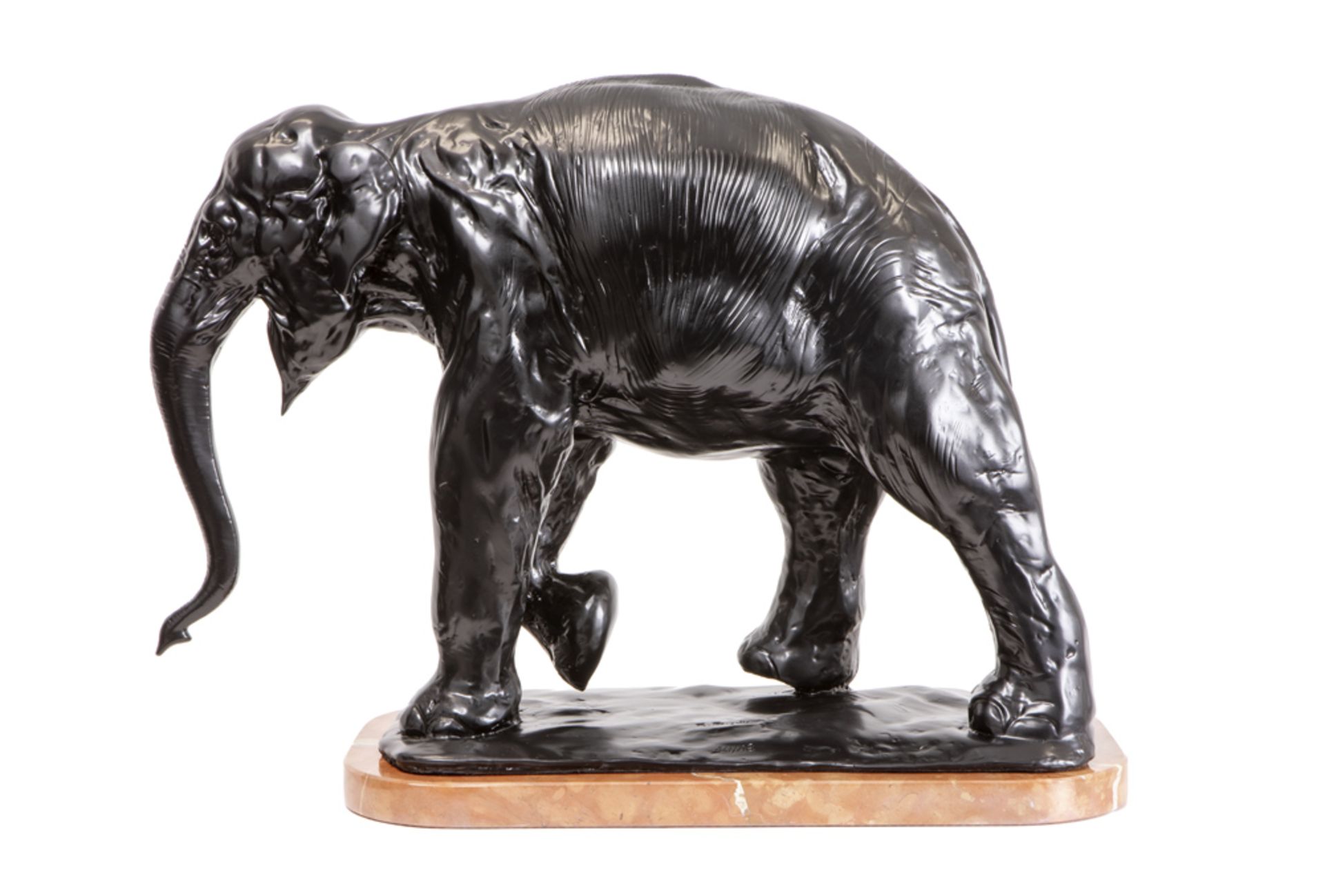 Rembrandt Bugatti "Walking Elephant" sculpture in bronze - signed posthumous cast by Ebano - with - Bild 2 aus 4
